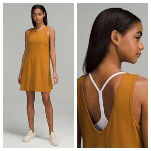 Lululemon Ribbed Modal Cotton Dress Spiced Bronze Brown Sleeveless Women's 6